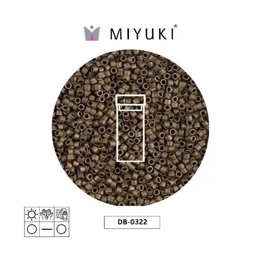 [09480] Miyuki delica 11/0 DB0322 matte metallic dark bronze x 3g