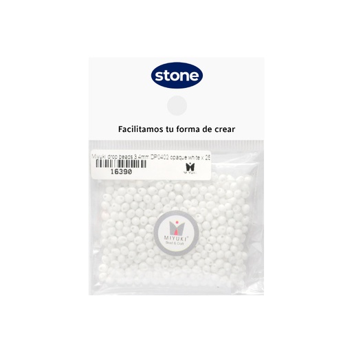 Miyuki drop beads 3.4mm DP0402 opaco blanco x 25g