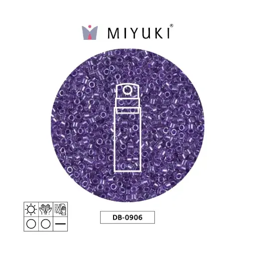 [11623] Miyuki delica 11/0 DB0906 sparkling morado forrado cristal x 10g