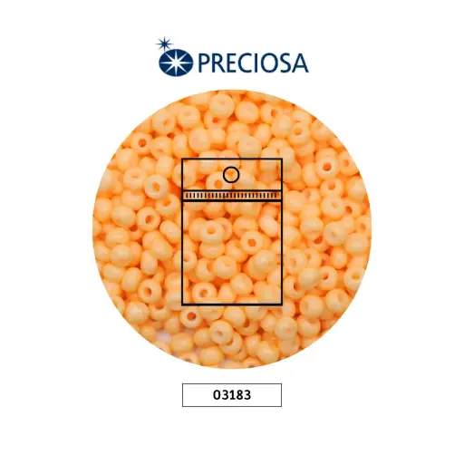 [25703] Mostacilla checa preciosa 8/0 3mm 03183 OP curuba x 50 gr