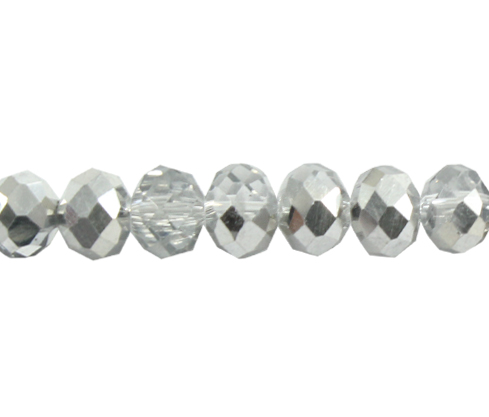 [02309] Murano rondela facetada 6mm black diamond 23 x 82unds