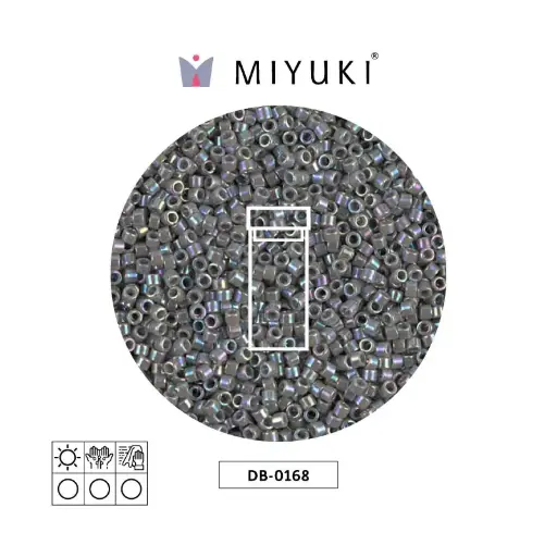[20555] Miyuki delica 11/0 DB0168 opaco gris AB x 3g
