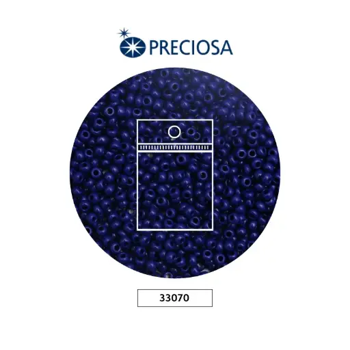 [28545] Mostacilla checa preciosa 2mm 33070 OP azul oscuro x 50g