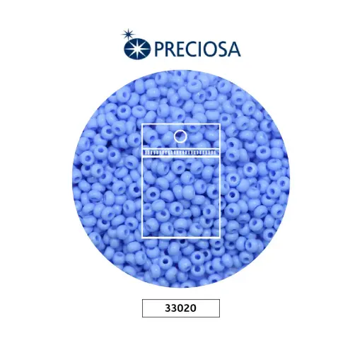 [28546] Mostacilla checa preciosa 2mm 33020 OP azul hortencia x 50g