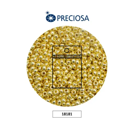 [28547] Mostacilla checa preciosa 10/0 18181 P dorado metalizado x 50g