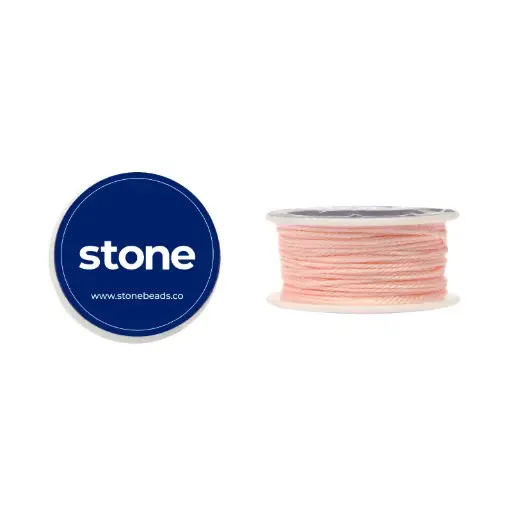 [17813] Hilo poliester metalizado 15 hilos L168 rosado x rollo 10m