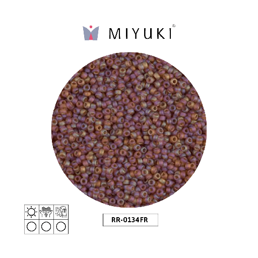 [12803] Mostacilla Miyuki rocalla 11/0 RR0134FR mate transparente oscuro cafe AB x 250g