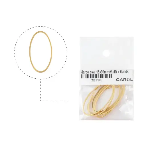 [08145] Marco oval 15x30mm/Golfi x 6unds