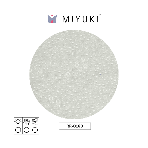 [12201] Mostacilla Miyuki rocalla 11/0 RR0160 transparente pálido gris lsuter x 250g