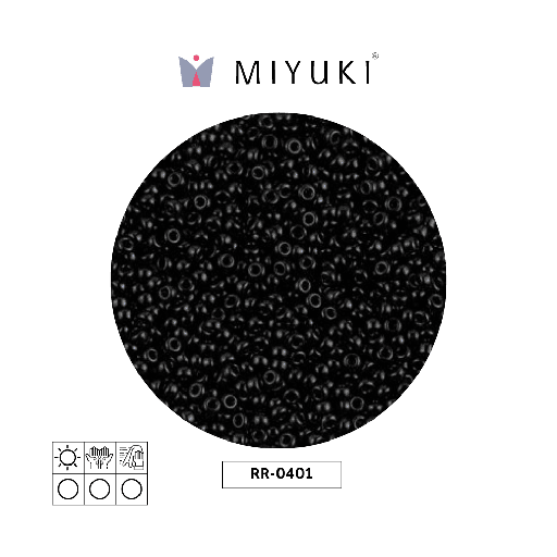 [10096] Mostacilla Miyuki rocalla 11/0 RR0401 negro x 250g