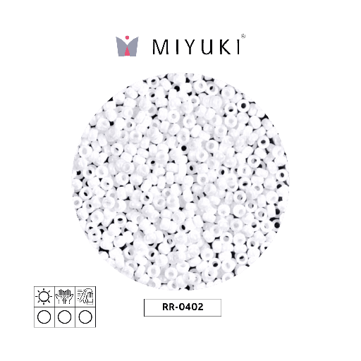 [12199] Mostacilla Miyuki rocalla 11/0 RR0402 blanco x 250g