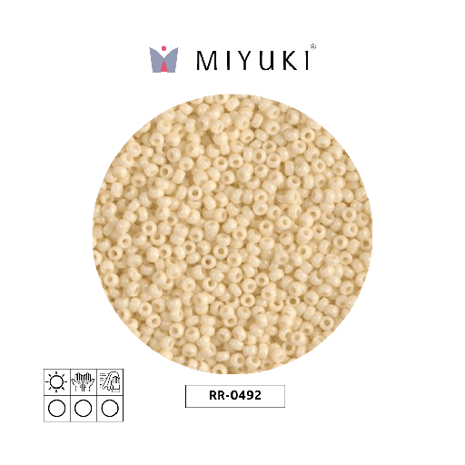 [27297] Mostacilla Miyuki rocalla 11/0 RR0492 opaco oscuro crema x 250g