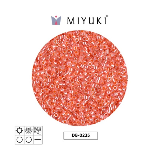 [26893] Miyuki delica 11/0 DB0235 salmon Ceylon perlado x 50g