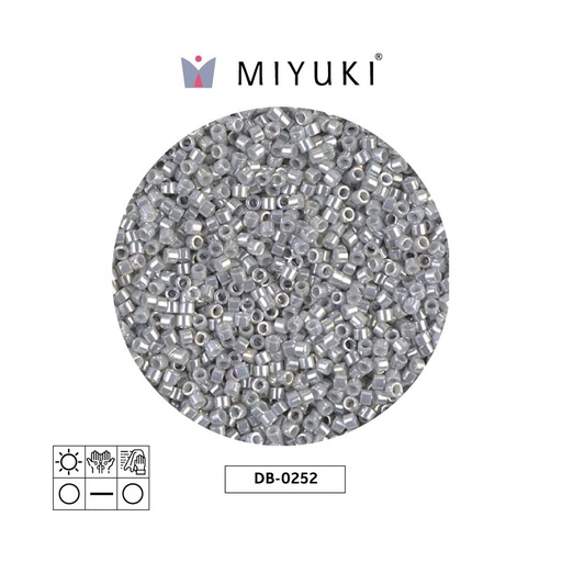 [22462] Miyuki delica 11/0 DB0252 Ceylon perlado gris x 50gr