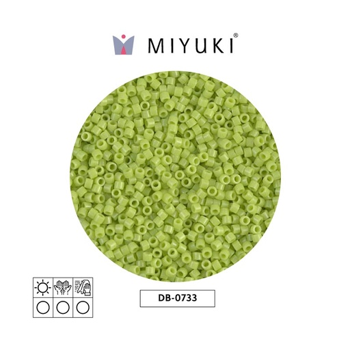 [18031] Miyuki delica 11/0 DB0733 verde chartreuse opaco x 50gr