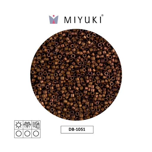 [28114] Miyuki delica 11/0 DB1051 mate metalizado bronze/gold AB x 50gr
