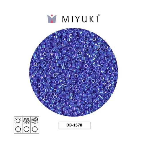 [11847] Miyuki delica 11/0 DB1578 opaco azul AB x 50g
