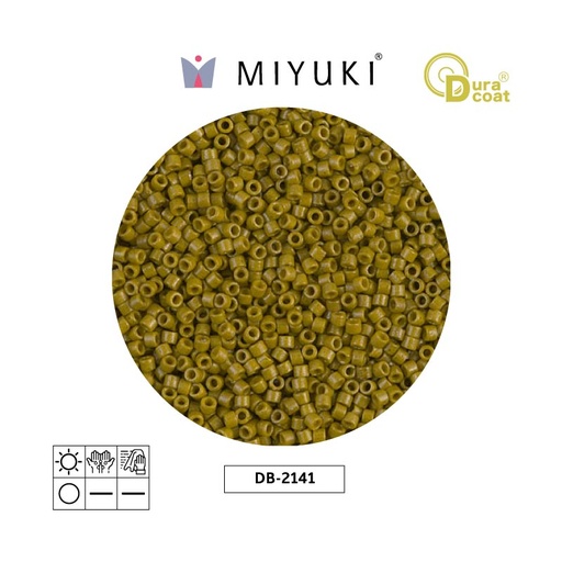 [27887] Miyuki delica 11/0 DB2141 opaco verde oliva duracoat x 50g
