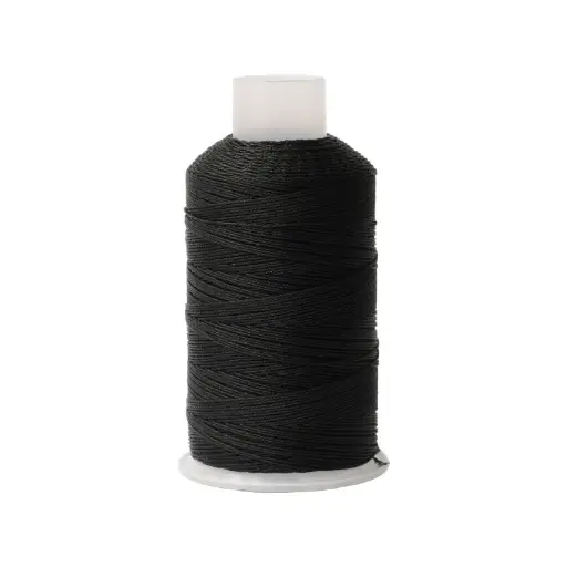 [28659] Hilo poliester metalizado 9 hilos L56 negro x rollo 350m