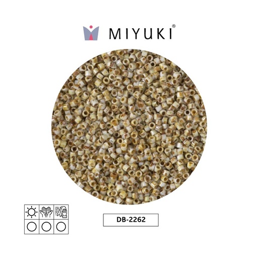 [19654] Miyuki delica 11/0 DB2262 opa amarillo picasso x 50gr