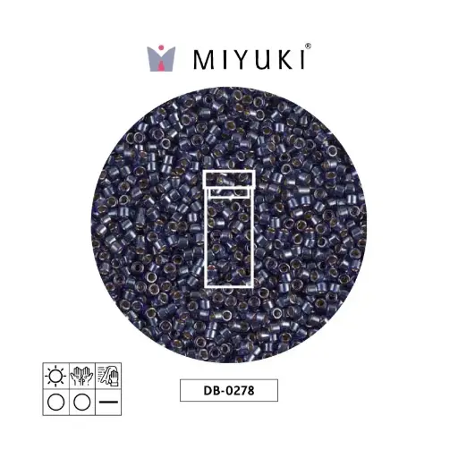 [08770] Miyuki delica 11/0 DB0278 forrado azul lusterr x 3g