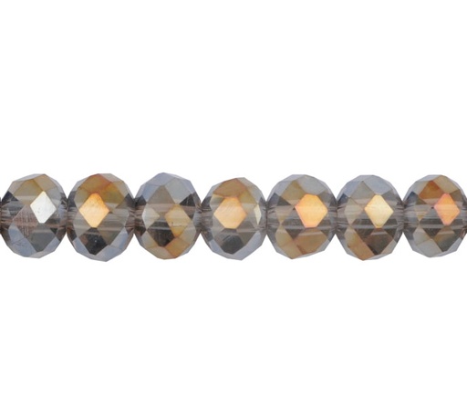 [02303] Murano rondela facetada 6mm black diamond 23AB x 82unds