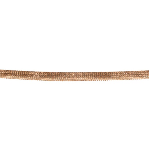 Trimming 1.0cm x 5 filas cristal copper x m