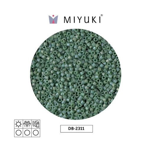 [23956] Miyuki delica 11/0 DB2311 opaco turtle verde AB x 50gr