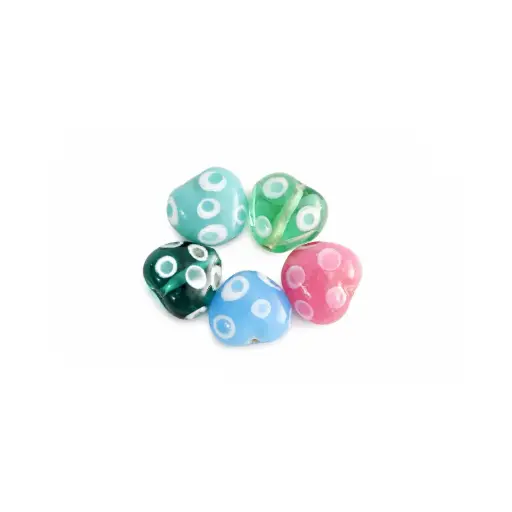 [05675] Vidrio Hindú corazón 13mm Mix BGT-3061 x und