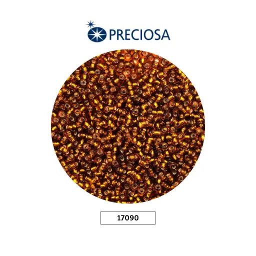 [09819] Mostacilla checa preciosa 2mm 17090 LP smoked topaz x 500g