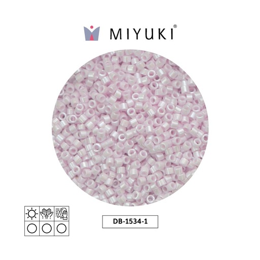 [22425] Miyuki delica 11/0 DB1534-1 pálido rosa ceylon perlado x 50g