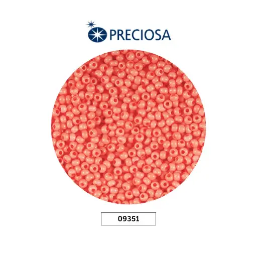 [09817] Mostacilla checa preciosa 2mm 09351 OP coral x 500g