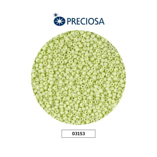 [09818] Mostacilla checa preciosa 2mm 03153 verde pastel x 500g