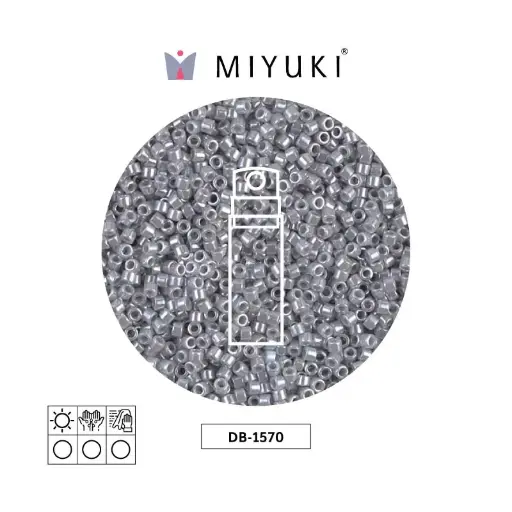 [07462] Miyuki delica 11/0 DB1570 opaco ghost gris lusterr x 10g