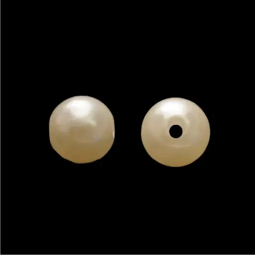 [06107] Perla sintética redonda 12mm beige x libra