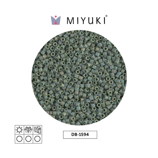 [14062] Miyuki delica 11/0 DB1594 mate opaco verde AB x 50g