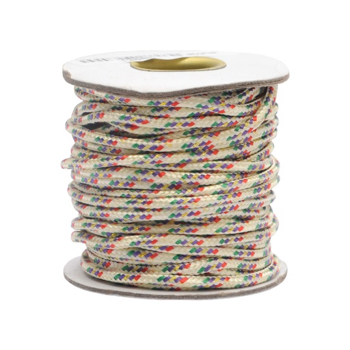 [12685] Cordon paracord 3mm blanco/varios #9 x rollo 10m