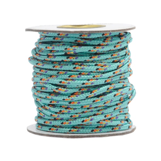 Cordon paracord 3mm aguamarina/varios #8 x rollo 10m