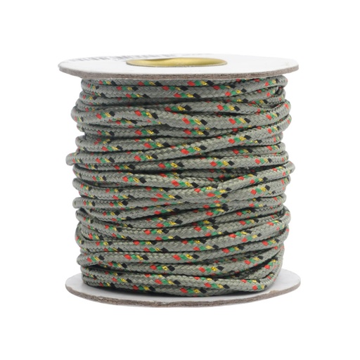 Cordon paracord 3mm verde/varios #7 x rollo 10m