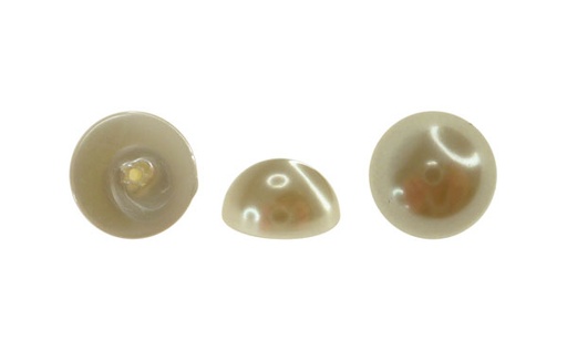 Media perla sintetica base plana 1H 10mm cream CX-902 x und