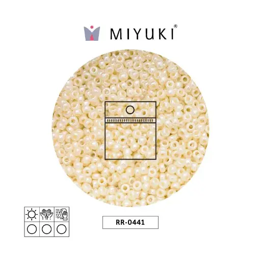 [03665] Mostacilla Miyuki rocalla 11/0 RR0441 opaco mocha latte brillo x 25g