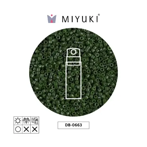 [15390] Miyuki delica 11/0 DB0663 opaco verde x10g