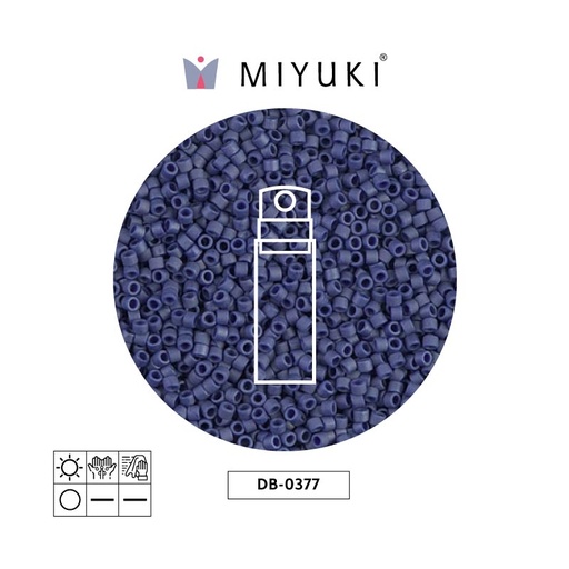 [30583] Miyuki delica 11/0 DB0377 mate metalizado gris oscuro x10g