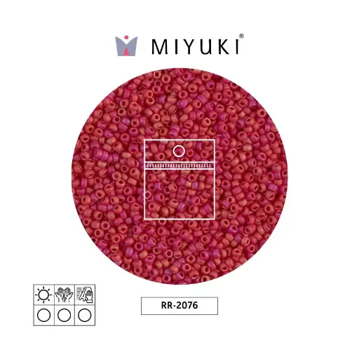 [20840] Mostacilla Miyuki rocalla 15/0 RR2076 mate rojo x 25g