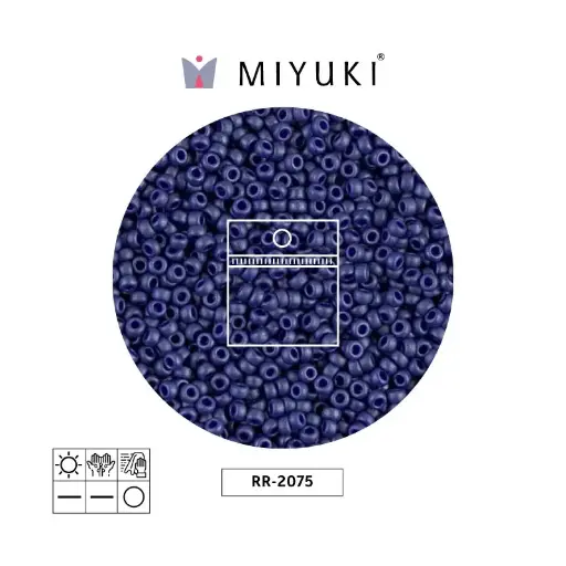 [09042] Mostacilla Miyuki rocalla 11/0 RR2075 mate azul x 25g