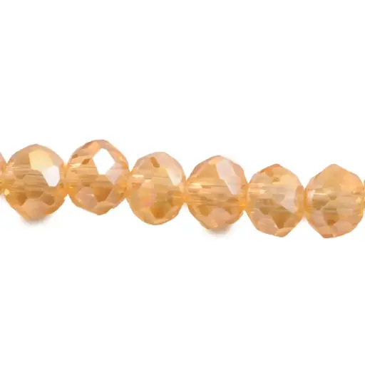 [12842] Murano rondela facetada 4mm lt col topaz AB 58 x 148 unds