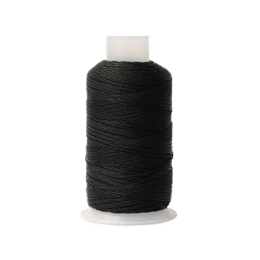 [07360] Hilo poliester metalizado 15 hilos L56 negro x rollo 150m