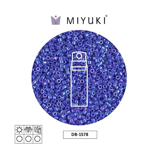 [31114] Miyuki delica 11/0 DB1578 opaco azul AB x 10g