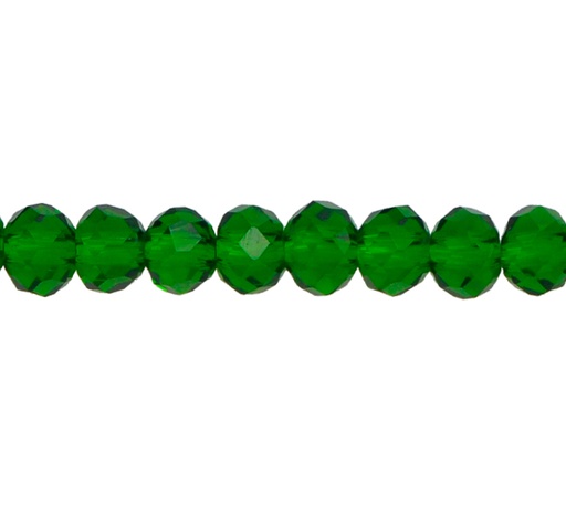 [23366] Murano rondela facetada 4mm emerald 12 x 110unds