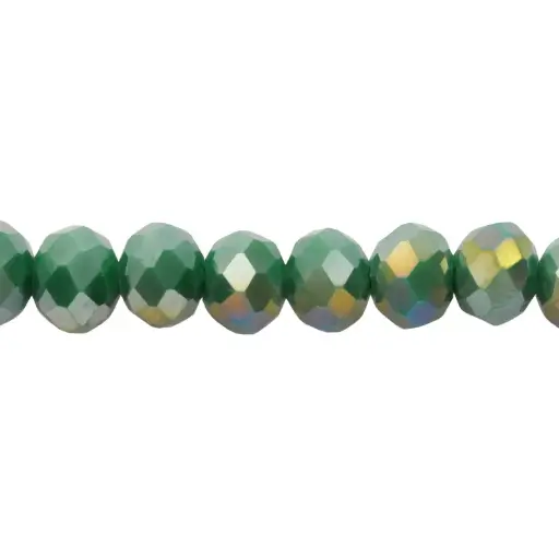 [16182] Murano rondela facetada 6mm turquesa 64AB x 82unds